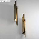 GobekUsa Gold Art Deco LED Wall Lamp: Quadrilateral Metallic Sconce for Bedroom
