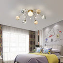 GobekUsa Art Deco Planet Ball Pendant Lamp Gold Metal G9 Bulb - Elegant Hanging Light Fixtures