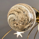 GobekUsa Art Deco Planet Ball Pendant Lamp Gold Metal G9 Bulb - Elegant Hanging Light Fixtures