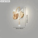 GobekUsa Nordic Art Deco LED Swan Wall Lamp  for Bedroom Bedside wall Living Room Hallway Indoor Lighting