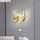 GobekUsa Nordic Art Deco LED Swan Wall Lamp  for Bedroom Bedside wall Living Room Hallway Indoor Lighting