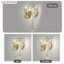 GobekUsa Nordic Art Deco LED Swan Wall Lamp  for Bedroom Bedside wall Living Room Hallway Indoor Lighting
