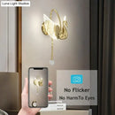 GobekUsa Nordic Art Deco LED Swan Wall Lamp  for Bedroom Bedside wall Living Room Hallway Indoor Lighting