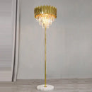 GobekUsa Crystal Marble LED Floor Lamp - Art Deco Golden Black Stainless Steel