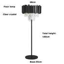 GobekUsa Crystal Marble LED Floor Lamp - Art Deco Golden Black Stainless Steel