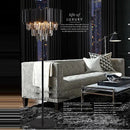 GobekUsa Crystal Marble LED Floor Lamp - Art Deco Golden Black Stainless Steel