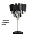 GobekUsa Crystal Marble LED Floor Lamp - Art Deco Golden Black Stainless Steel