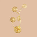 GobekUsa Lotus Leaf Etched Brass Wall Sconce - Metal Art Deco Stairs Lamp