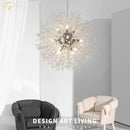 GobekUsa Crystal Star LED Chandelier - Art Deco Dandelion Pendant Lighting for Home Décor