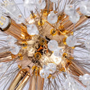 GobekUsa Crystal Star LED Chandelier - Art Deco Dandelion Pendant Lighting for Home Décor