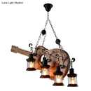 GobekUsa Art Deco Industrial Guitar Pendant Light with Light Wood and Black Metal Finish