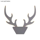 GobekUsa Art Deco LED Antlers Acrylic Wall Sconce Light Fixture in Warm/White Light, White/Black Lamp