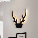 GobekUsa Art Deco LED Antlers Acrylic Wall Sconce Light Fixture in Warm/White Light, White/Black Lamp