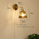 GobekUsa Art Deco LED Wall Lamp with Pull Switch, Nordic Design, Glass Interior Wall Light