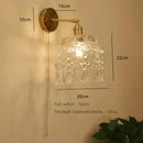 GobekUsa Art Deco LED Wall Lamp with Pull Switch, Nordic Design, Glass Interior Wall Light