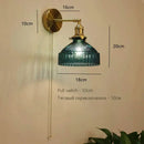 GobekUsa Art Deco LED Wall Lamp with Pull Switch, Nordic Design, Glass Interior Wall Light
