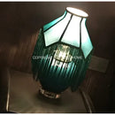 GobekUsa Art Deco Malachite Green Silk Lampshade with Tassels
