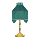 GobekUsa Art Deco Malachite Green Silk Lampshade with Tassels