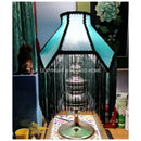 GobekUsa Art Deco Malachite Green Silk Lampshade with Tassels