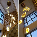 GobekUsa 2025 Art Deco Marble Golden Lustre LED Chandelier Lighting