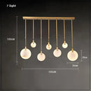 GobekUsa 2025 Art Deco Marble Golden Lustre LED Chandelier Lighting
