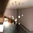 GobekUsa 2025 Art Deco Marble Golden Lustre LED Chandelier Lighting