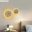 GobekUsa Art Deco Terrazzo LED Wall Light: Black, Red, Blue Flush Mount Sconce for Living Room