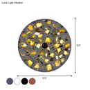 GobekUsa Art Deco Terrazzo LED Wall Light: Black, Red, Blue Flush Mount Sconce for Living Room