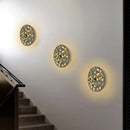 GobekUsa Art Deco Terrazzo LED Wall Light: Black, Red, Blue Flush Mount Sconce for Living Room
