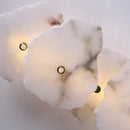 GobekUsa Elegant Marble LED Wall Sconce, Copper Finish, Art Deco Style