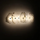 GobekUsa Elegant Marble LED Wall Sconce, Copper Finish, Art Deco Style