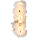 GobekUsa Elegant Marble LED Wall Sconce, Copper Finish, Art Deco Style