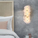 GobekUsa Elegant Marble LED Wall Sconce, Copper Finish, Art Deco Style