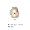 GobekUsa Elegant Marble LED Wall Sconce, Copper Finish, Art Deco Style