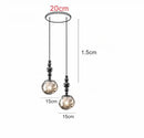 Art Deco Silver Lava Pendant Light in Acrylic and Metal