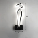 GobekUsa Art Deco Twisting LED Wall Sconce: Metal Edition for Bedroom Lighting