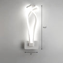 GobekUsa Art Deco Twisting LED Wall Sconce: Metal Edition for Bedroom Lighting
