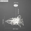 GobekUsa White Tulle-Like Floral Chandelier LED Cafe Light Fixture