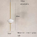 Art Deco White Glass Pendant Light With Gold Metal Wire