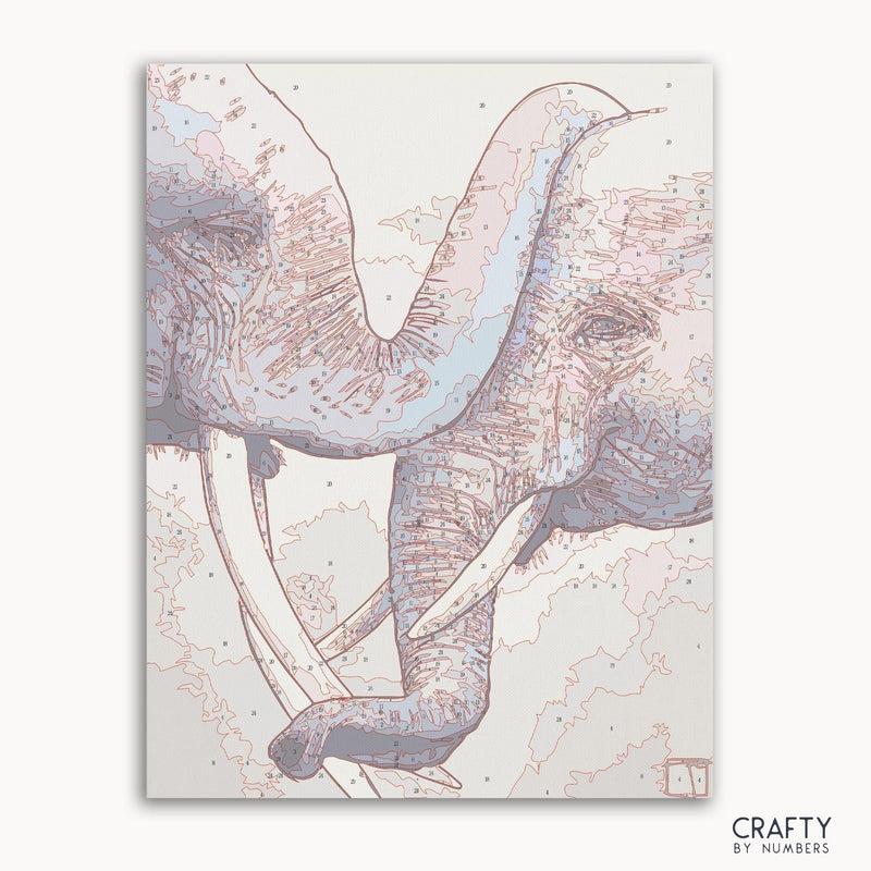 Art Elephants In Love