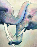 Art Elephants In Love