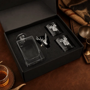 Elk / Deer Bust Decanter Set with Glasses by Arthur Court Designs