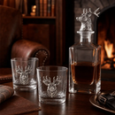 Elk / Deer Bust Decanter Set with Glasses by Arthur Court Designs