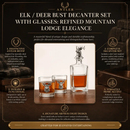 Elk / Deer Bust Decanter Set with Glasses by Arthur Court Designs