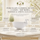 Porcelain Climbing Bunny Candy / Dip Bowl by Arthur Court Designs