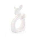 Porcelain Climbing Bunny Napkin Rings - Set of 4