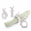 Porcelain Climbing Bunny Napkin Rings - Set of 4 by Arthur Court Designs