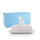 Porcelain Sitting Bunny Butter Dish by Arthur Court Designs