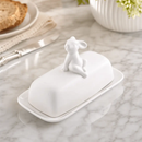 Porcelain Sitting Bunny Butter Dish by Arthur Court Designs