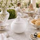 Porcelain Sitting Bunny Sugar Bowl by Arthur Court Designs
